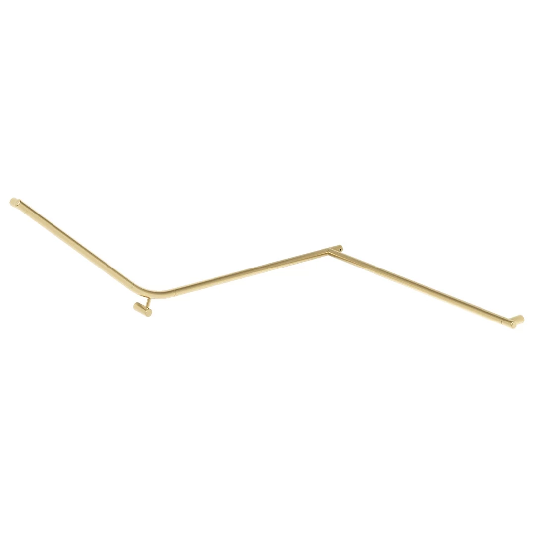 Aliro Accessible 140° Continuous Grab Rail - Brushed Brass 1 Aliro Accessible 140° Continuous Grab Rail - Brushed Brass