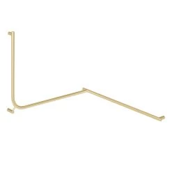 Aliro Accessible 90° Continuous Grab Rail - Brushed Brass