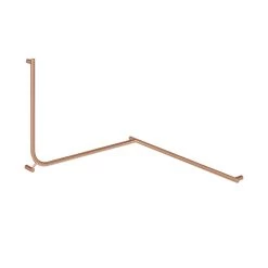 Aliro Accessible 90° Continuous Grab Rail - Brushed Copper