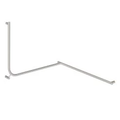 Aliro Accessible 90° Continuous Grab Rail - Stainless Steel
