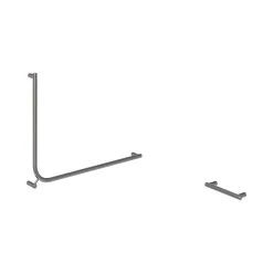 Aliro Accessible 90° Grab Rail - Brushed Gunmetal - Set