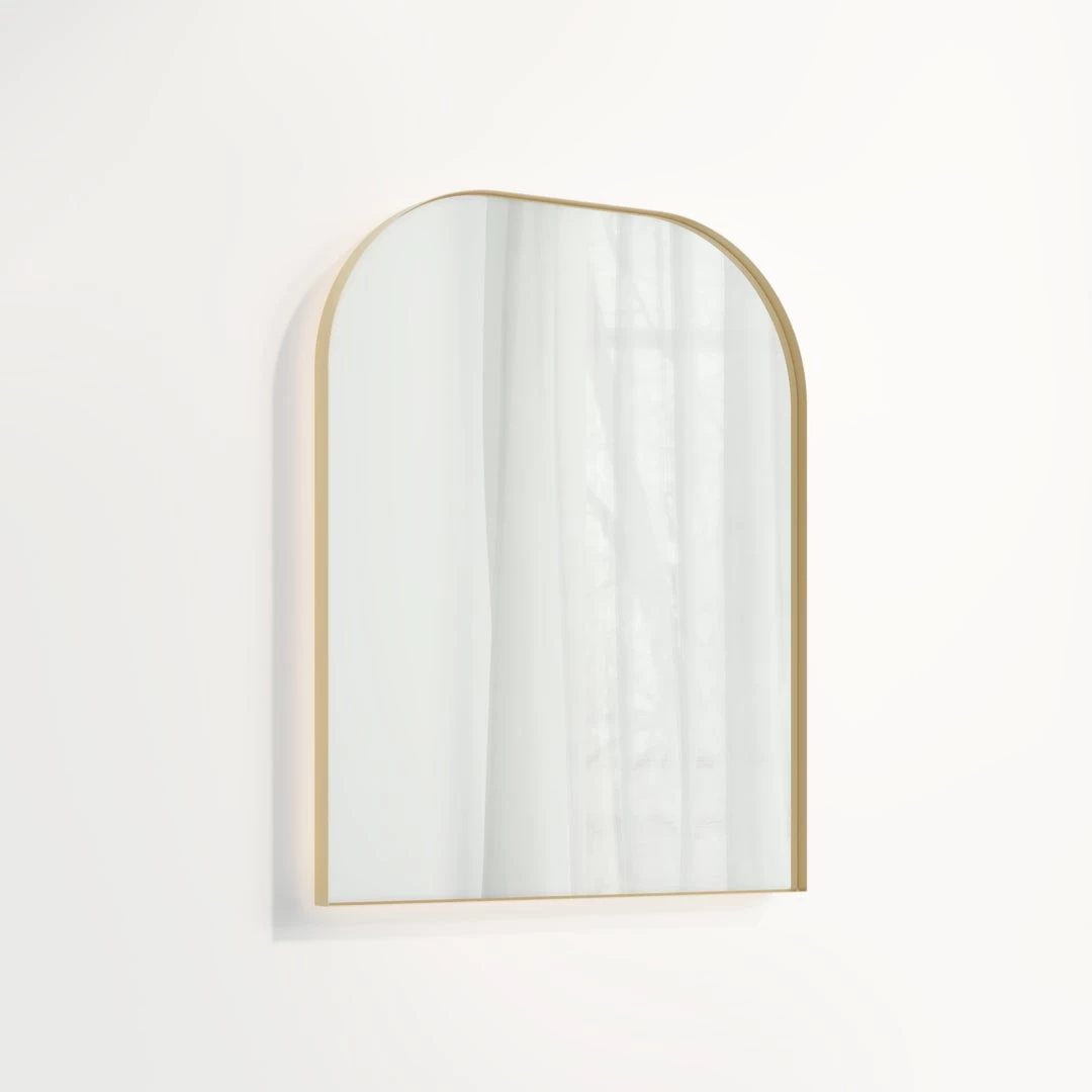 Arch Wall Mirror LED 600 X 750mm - Brushed Brass 1 Arch Wall Mirror LED 600 X 750mm - Brushed Brass