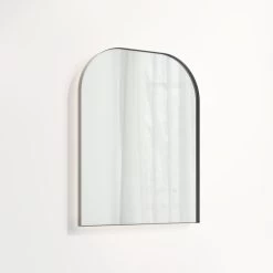 Arch Wall Mirror LED 600 X 750mm - Brushed Gunmetal