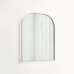 Arch Wall Mirror LED 600 X 750mm - Stainless Steel