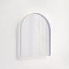 Arch Wall Mirror LED 600 X 750mm - Matte White (Solid Surface)
