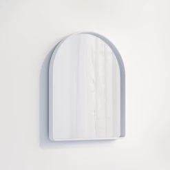 Arch Wall Mirror 600 X 750mm - Matte White (Solid Surface)
