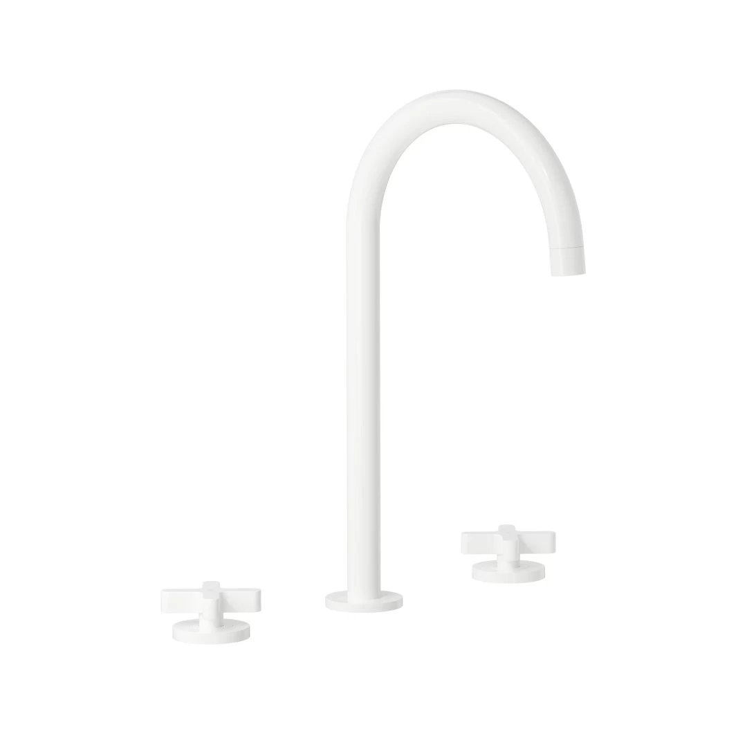 Cross Assembly Bench-Mounted Set - White 1 Cross Assembly Bench-Mounted Set - White