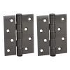 Ellis Butt Door Hinge Pair 100mm - Brushed Gunmetal
