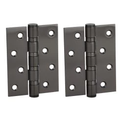 Ellis Butt Door Hinge Pair 100mm - Brushed Gunmetal