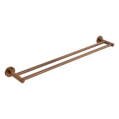 Elysian Double Towel Rail - Brushed Copper