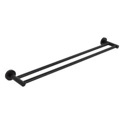 Elysian Double Towel Rail - Matte Black