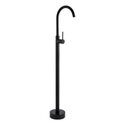 Elysian Floor Mounted Basin/Bath Filler With Mixer - Matte Black