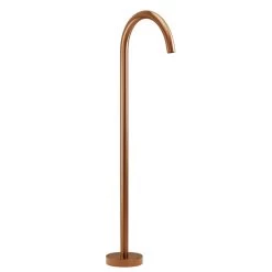 Floor Mounted Bath Filler - Brushed Copper