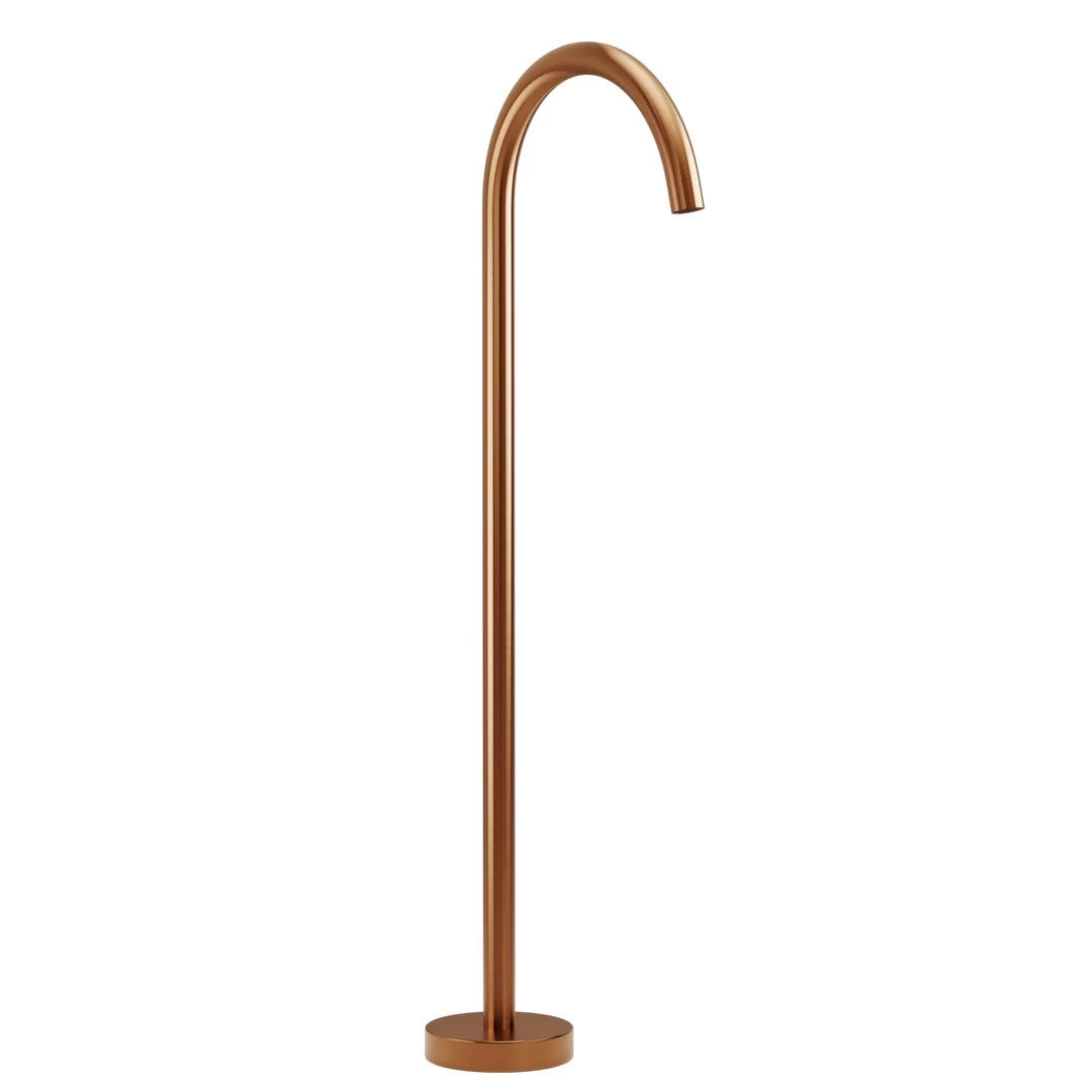 Floor Mounted Bath Filler - Brushed Copper 1 Floor Mounted Bath Filler - Brushed Copper