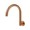 Gooseneck Wall-Mounted Swivel Spout - Brushed Copper