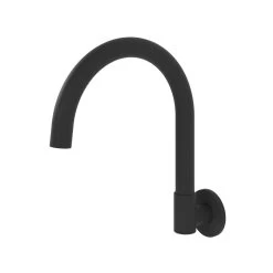Gooseneck Wall-Mounted Swivel Spout - Matte Black