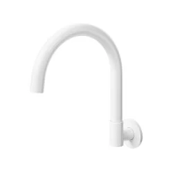 Gooseneck Wall-Mounted Swivel Spout - White