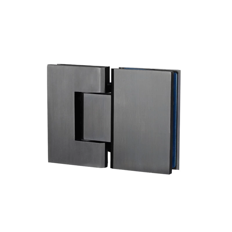 Kenzie Glass To Glass Shower Hinge - Brushed Gunmetal 1 Kenzie Glass To Glass Shower Hinge - Brushed Gunmetal