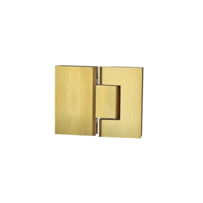 Kenzie Glass-to-Glass Shower Hinge - Brushed Brass 1 Kenzie Glass-to-Glass Shower Hinge - Brushed Brass