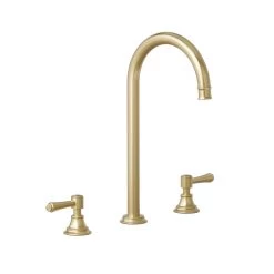 Kingsley Assembly Bench-Mounted Set - Brushed Brass