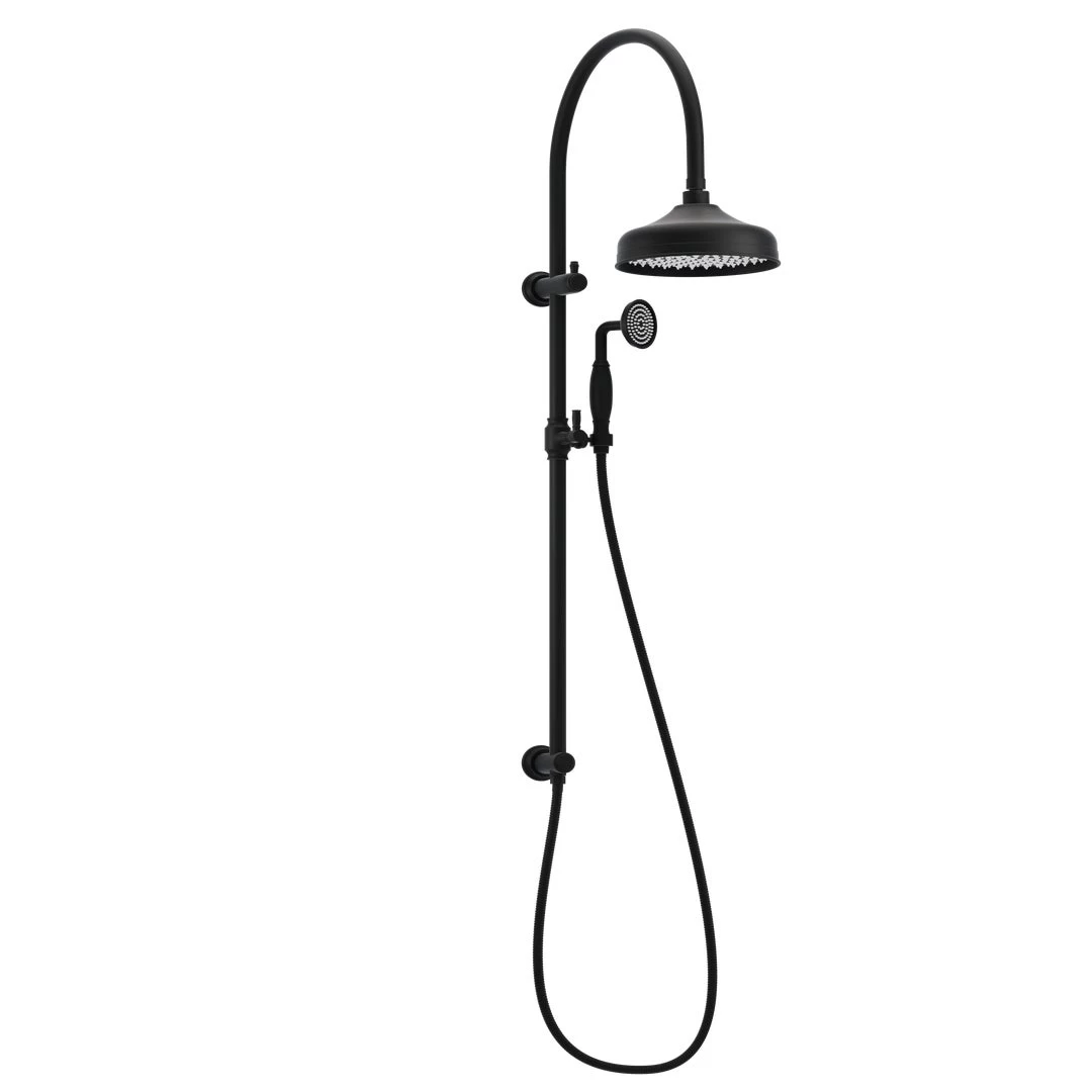Kingsley Shower Rail Set - Matte Black 1 Kingsley Shower Rail Set - Matte Black