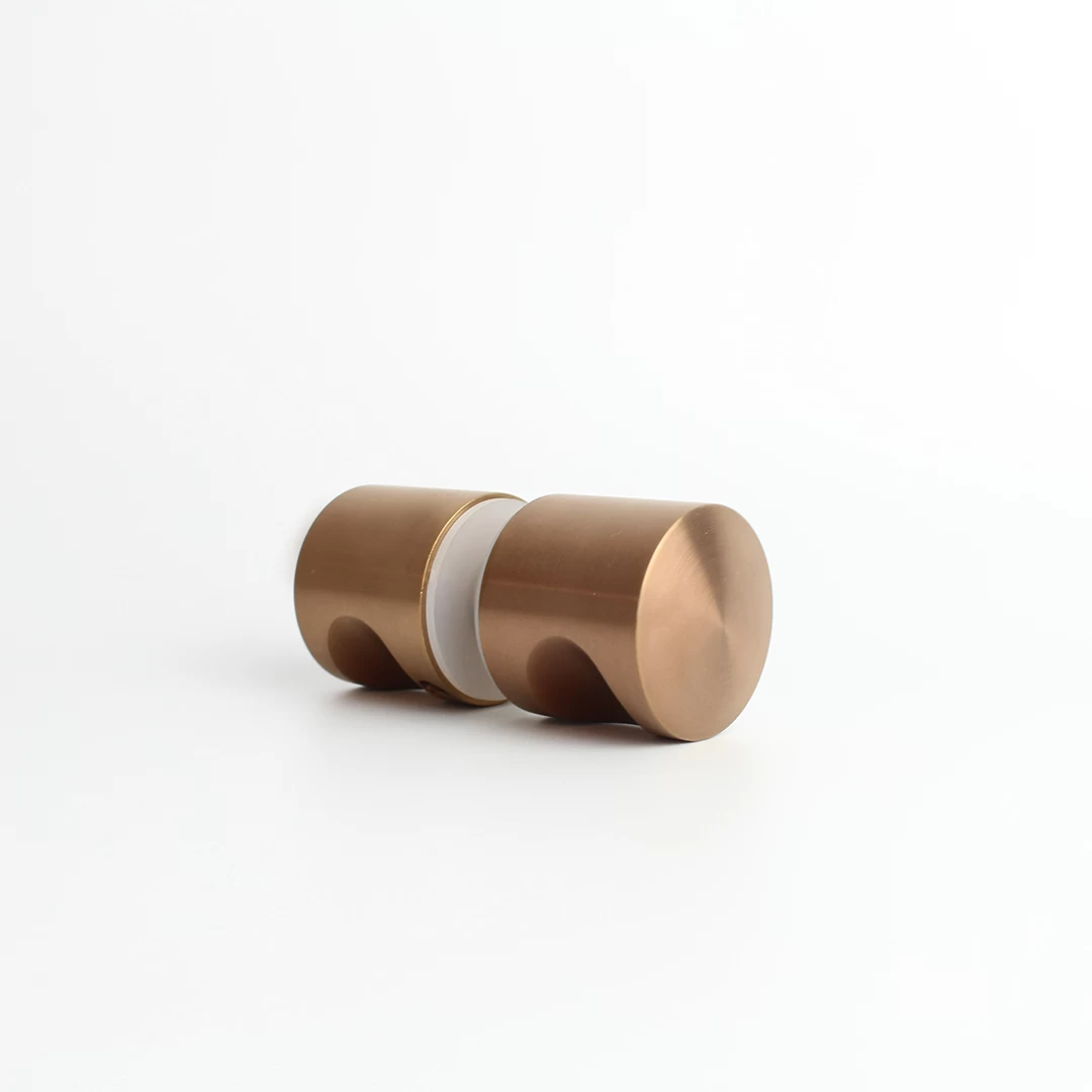 Livio Shower Door Handle - Brushed Copper 1 Livio Shower Door Handle - Brushed Copper
