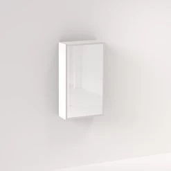 Myra 1 Door Mirror Cabinet 450mm - Matte White
