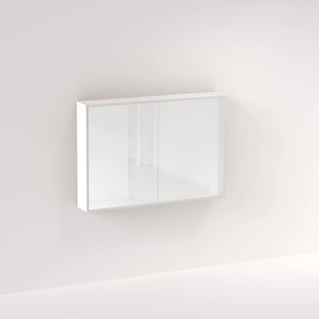 Myra 2 Door Mirror Cabinet 1164mm - Matte White 1 Myra 2 Door Mirror Cabinet 1164mm - Matte White
