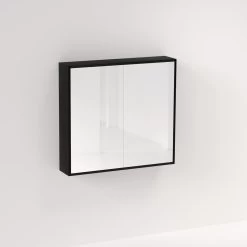 Myra 2 Door Mirror Cabinet 864mm - Black Oak