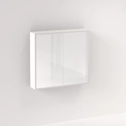 Myra 2 Door Mirror Cabinet 864mm - Matte White