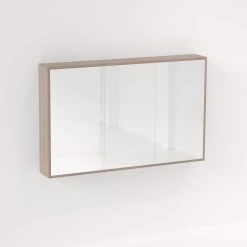 Myra 3-Door Mirror Cabinet 1278mm - Pure Oak