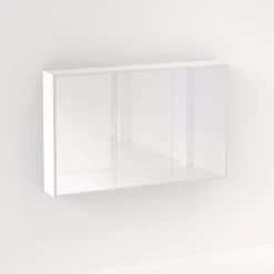 Myra 3 Door Mirror Cabinet 1278mm - Matte White