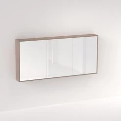 Myra 3-Door Mirror Cabinet 1728mm - Pure Oak