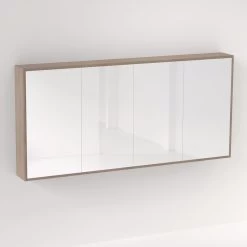 Myra 4-Door Mirror Cabinet 1692mm - Pure Oak