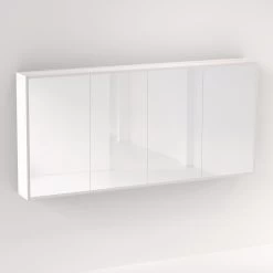 Myra 4 Door Mirror Cabinet 1692mm - Matte White