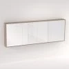Myra 4-Door Mirror Cabinet 2292mm - Pure Oak