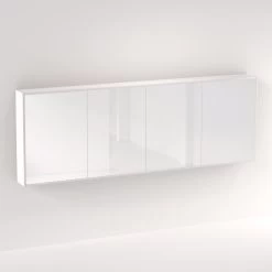 Myra 4 Door Mirror Cabinet 2292mm – Matte White