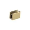 Pius Glass Panel Clip 10mm - Brushed Brass