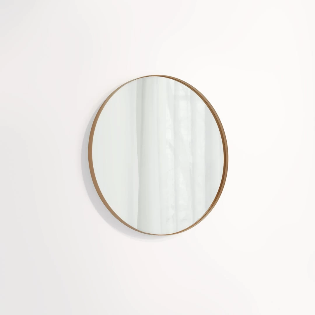 Round Mirror 600mm - Brushed Copper 1 Round Mirror 600mm - Brushed Copper