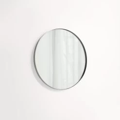 Round Mirror 600mm - Brushed Gunmetal