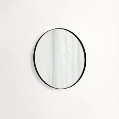 Round Mirror 600mm - Matte Black