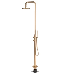 Sola Outdoor Shower Set - Brushed Copper