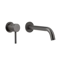 Sola Minimal Mixer & Spout Set - Brushed Gunmetal