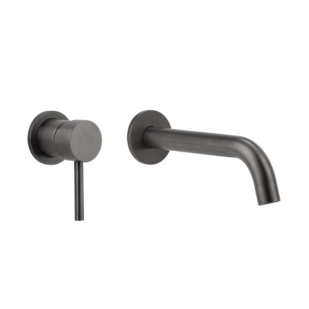 Sola Minimal Mixer & Spout Set - Brushed Gunmetal 1 Sola Minimal Mixer & Spout Set - Brushed Gunmetal