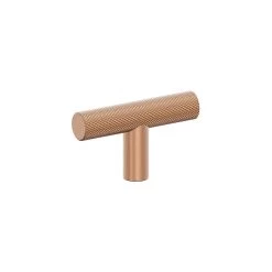 Tezra Textured Cabinetry T Pull – Brushed Copper
