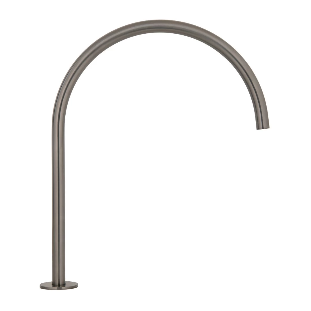 Thin Bench Mounted Spout - Brushed Gunmetal 1 Thin Bench Mounted Spout - Brushed Gunmetal