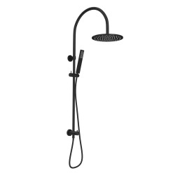 Elysian Gooseneck Shower Rail Set - Matte Black
