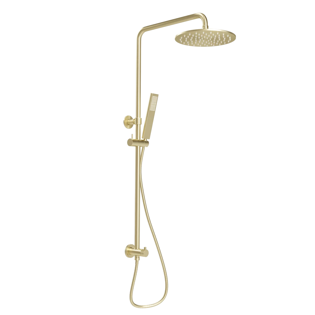 Finley Shower Rail Set - Brushed Brass 1 Finley Shower Rail Set - Brushed Brass