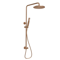 Finley Shower Rail Set - Brushed Copper