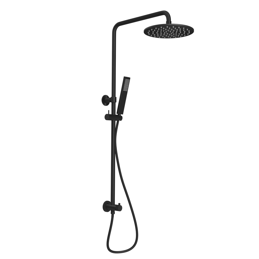 Finley Shower Rail Set - Matte Black 1 Finley Shower Rail Set - Matte Black